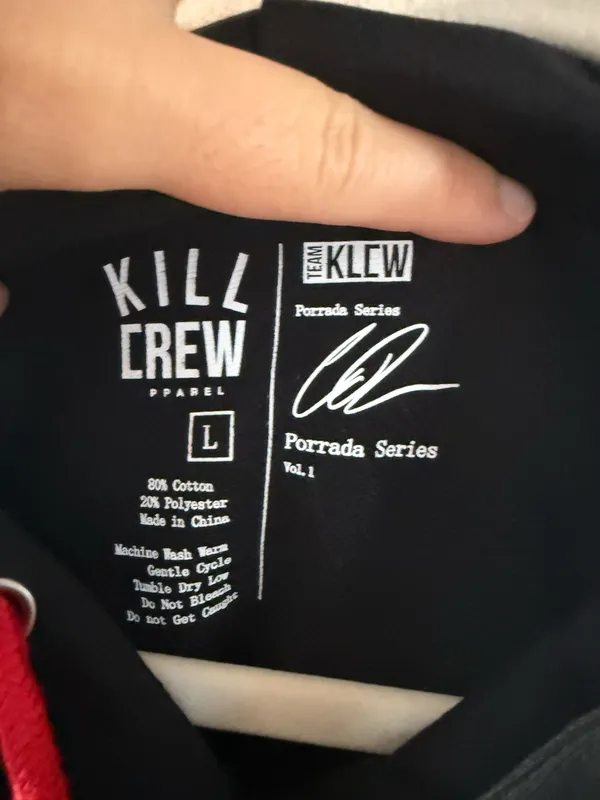 Kill Crew The Gym Is My Psych Ward Hoodie Black Porrada Series L NWT - Image 3