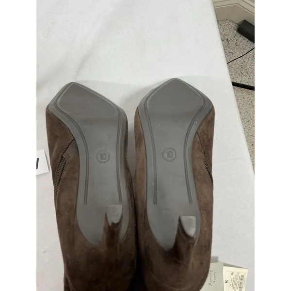 Womans New A New Day Justice Knee High Stiletto Boots Size 10 Brown Pointed Toe - Image 4