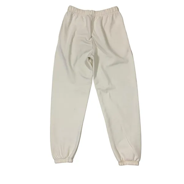 Stay‎ Cool Cream Fleece Jogger Sweatpants Medium Cozy Lounge Y2K Streetwear Soft - Image 4