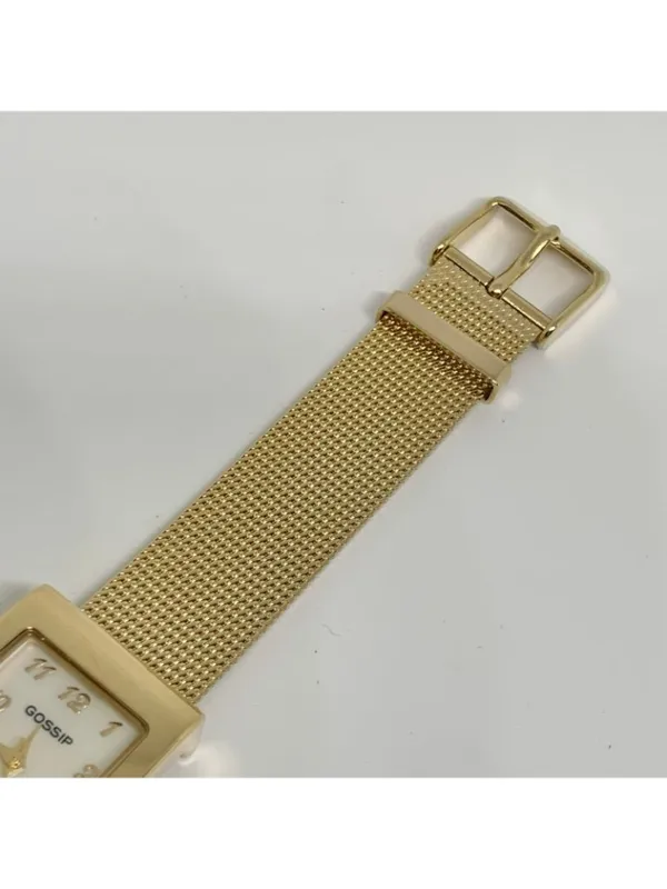 Gossip gold tone women’s watch 21mm quartz analog mesh band running - Image 2