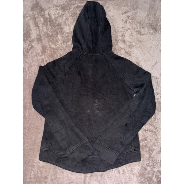 Lululemon Women's Scuba Full Zip Hoodie Fleece Sweatshirt Jacket Black Size 6 - Image 4