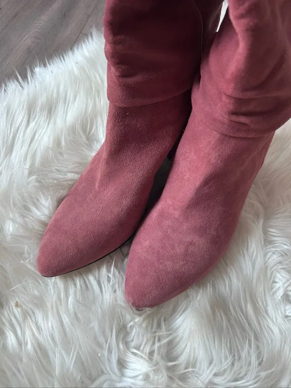 Botkier Skyler slouch boot made in Brazil leather pink/red color size 7 1/2 - Image 4
