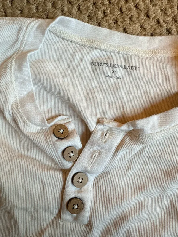 Burt’s Bees Baby long sleeve ribbed top White Size XL - Image 3