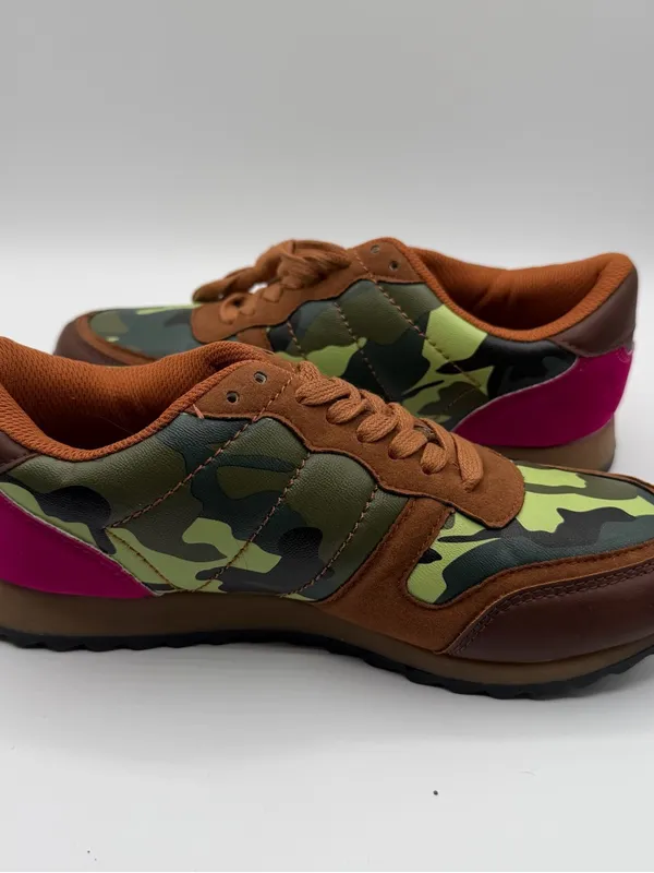 Dollhouse Camo Platform Sneakers Brown Pink Y2K Chunky Women’s 7 - Image 5