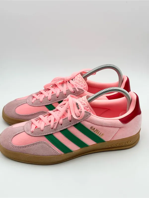 adidas Originals Gazelle Indoor W Glow Pink Court Green Gum Women Casual JI2713 - Image 6