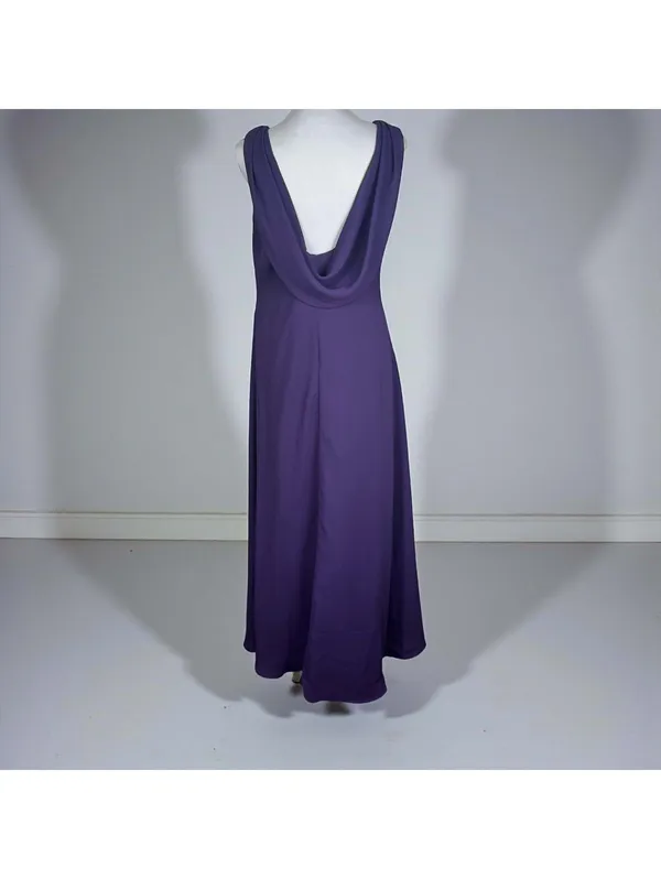 Rhapsody Purple Sleeveless Formal Gown with Beaded Bodice – Size M - Image 6