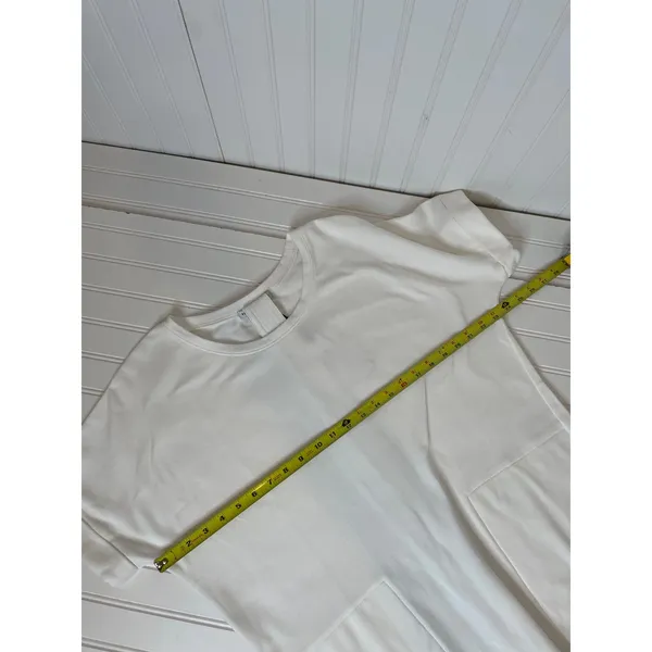 NWT Rebecca Minkoff Iman Dress White Mini French Terry Belted Cotton Size XL - Image 4