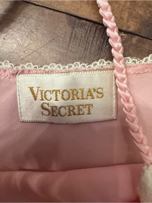 Vintage VS Lace Satin Chemise Slip - Image 3