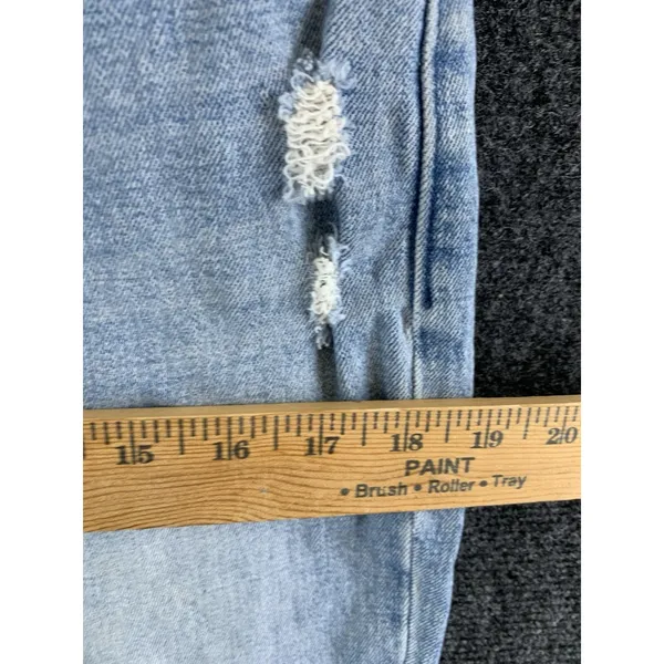 Abercrombie & Fitch Simone High Rise Ankle Flare Jeans Distressed Paint Splatter - Image 7