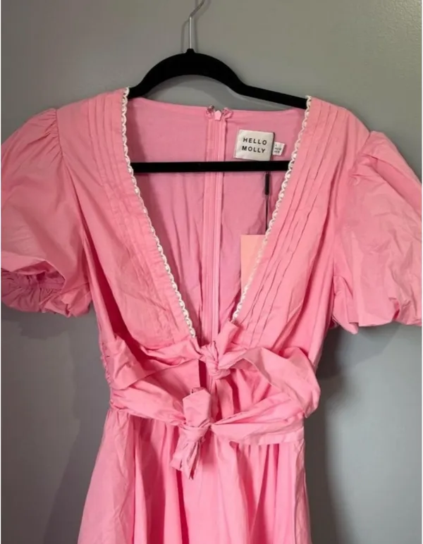 Hello Molly Pink Mini Dress - Image 4