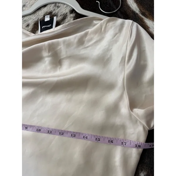 Reformation Pike Satin Dress in Almond Size large Satin Dress - Image 8