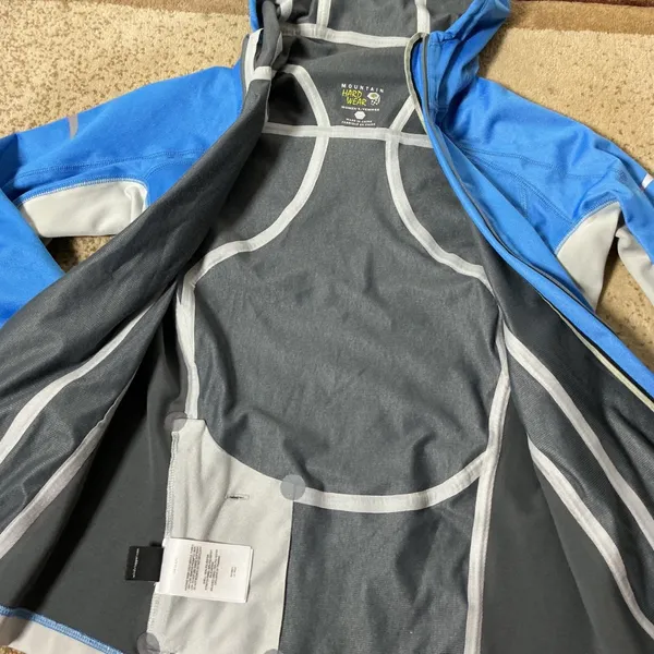 Mountain Hardwear Windstopper Softshell Hoodie Womens S Blue‎ Gorpcore Jacket - Image 5