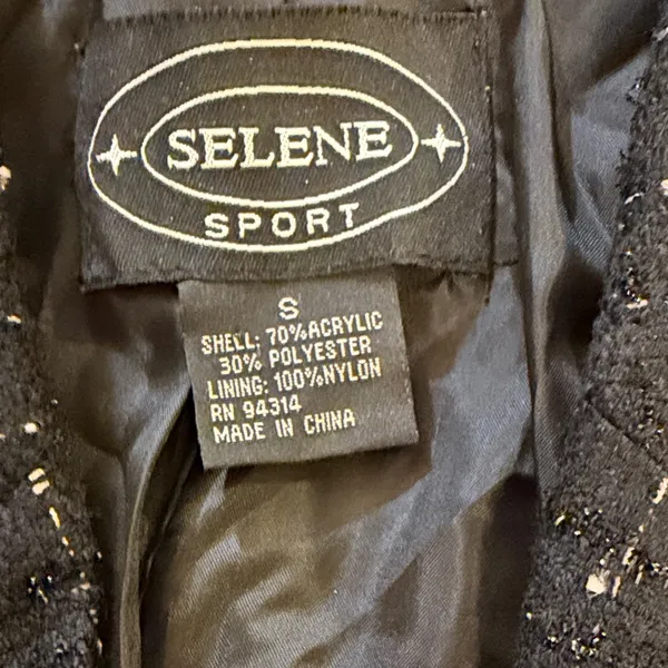 Selene Sport Black and White Tweed Blazer - Image 2