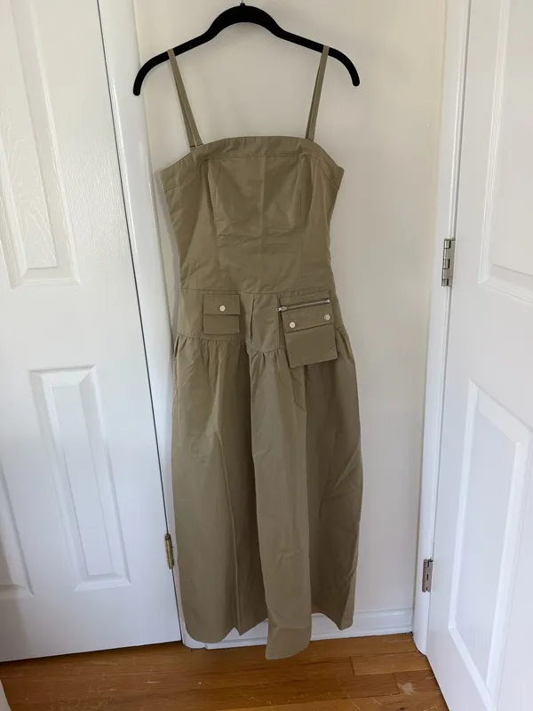 Pixie Market Utility Dress Tan Size XS - Image 3