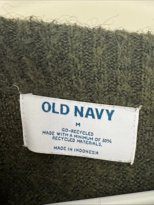 Old Navy Olive Crewneck Pullover Sweater / J21 - Image 2