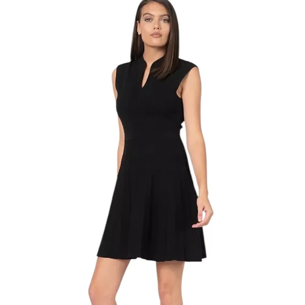 Ted Baker Black Knit Sleeveless Cocktail Dress M - Image 3