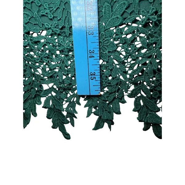 Minuet Emerald‎ Green Floral Lace Cocktail Dress Sheath 3/4 Sleeve Small NWT - Image 7
