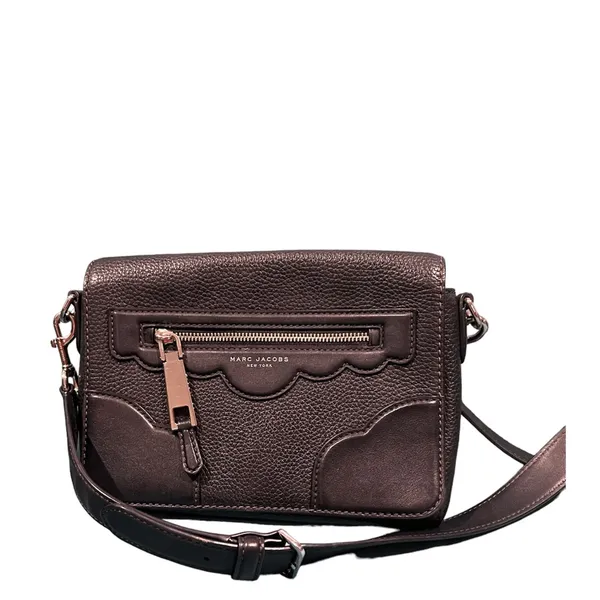 Marc Jacobs Black Leather Scalloped Crossbody Purse Bag - Image 2