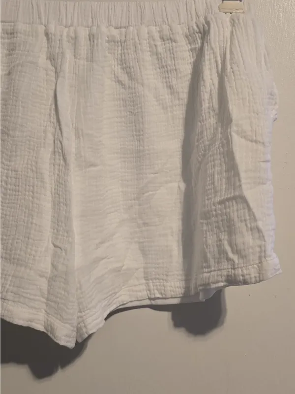 Princess Polly White High-Waist Gauze Shorts - Image 6