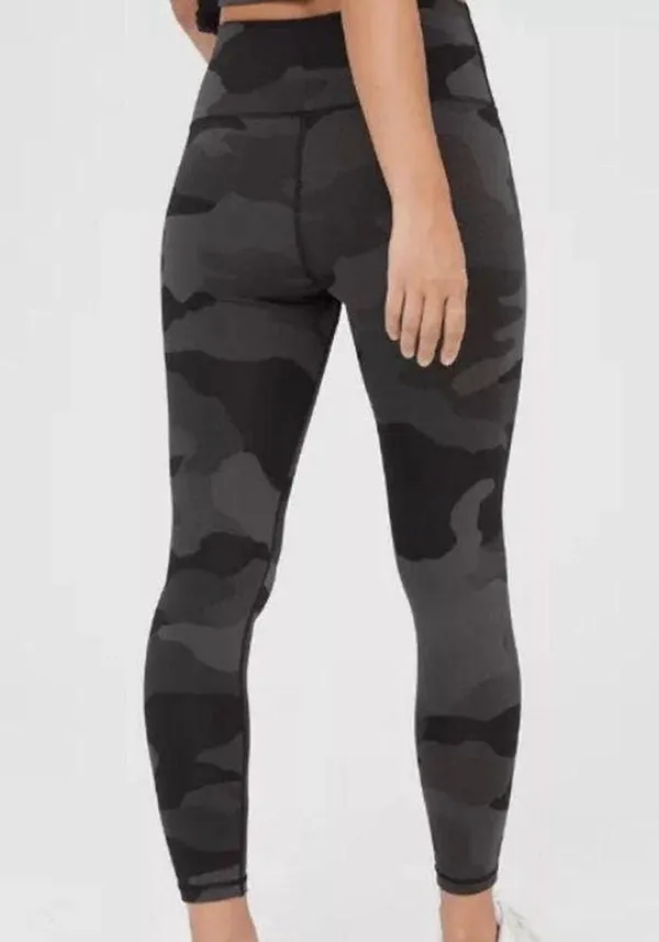 AERIE CHILL PLAY MOVE Camo Leggings 26” Women’s Pants Sz Small. EUC - Image 2