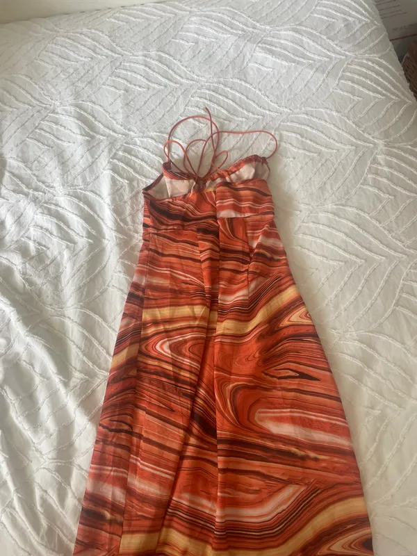Marble Orange Dress - Image 8