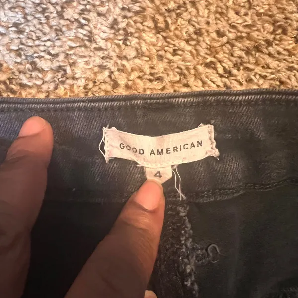 Good American Black Wash High Rise Skinny Jeans Women's Size 4 Denim‎ - Image 2