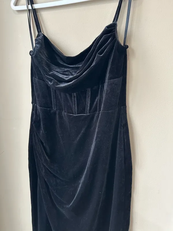 Windsor cowl neck velvet midi dress - Image 2