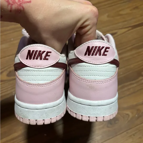 Nike Pink Foam and White Dunk Low Sneakers - Image 15