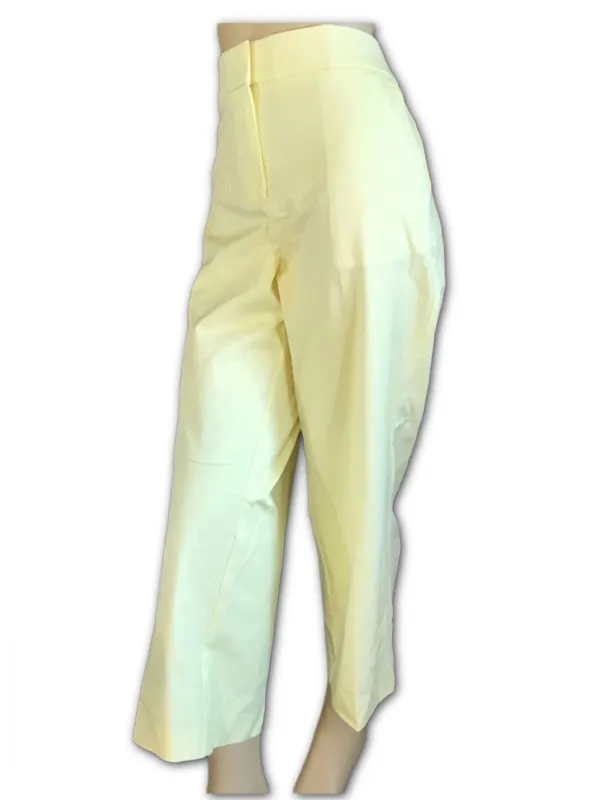 Loft Outlet Yellow Cropped Flare Leg Trousers (12) - Image 4