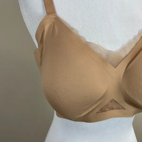 HONEYLOVE Crossover V-Neck Bra Medium 36 B C Wireless Comfort Padded Mesh Trim M - Image 3