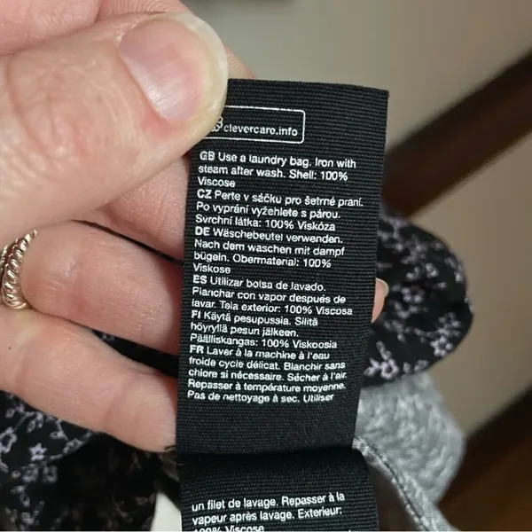 & Other Stories Black and White Floral Print Bishop Sleeve Cottage Sundress sz 2 - Image 5