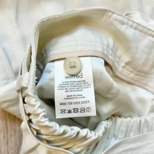 Aritzia Wilfred Kafka Linen High Rise Cargo Coastal Pants in Sand Cream Size 0 - Image 7