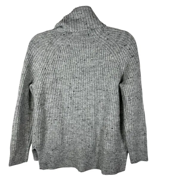 Madewell Mercer Sweater Cable Knit‎ Turtleneck Donegal Gray Sz Small Wool Blend - Image 4