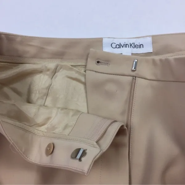 Calvin Klein Tan Straight‎ Leg Dress Pant Contemporary Size 6 - Image 7