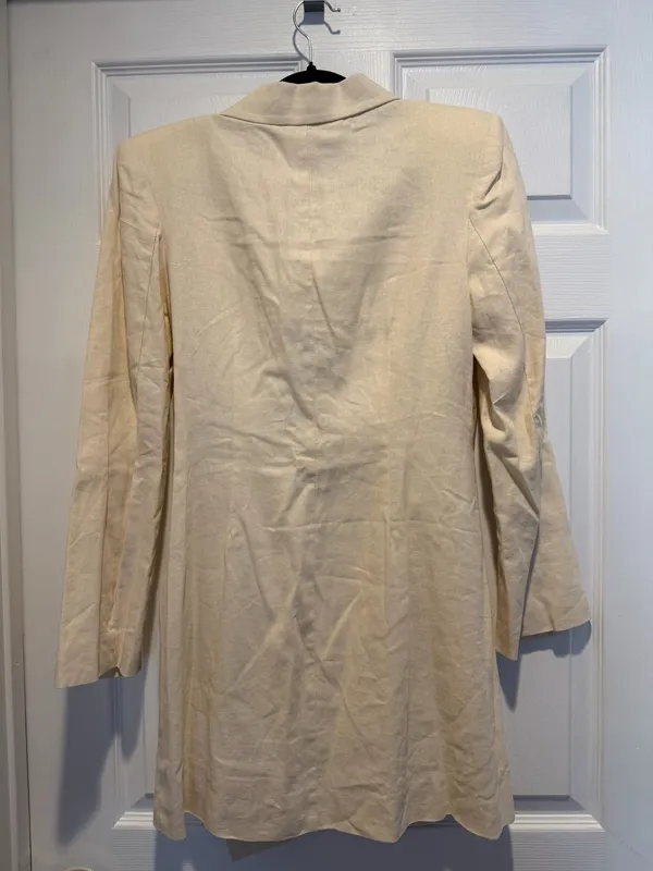 Zara Dress Ivory Blazer Dress - Image 7