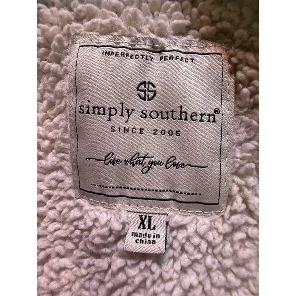 Simply Southern White Sherpa 1/4 Zip Size XL Fall Winter wear Comfy, (d12) - Image 7