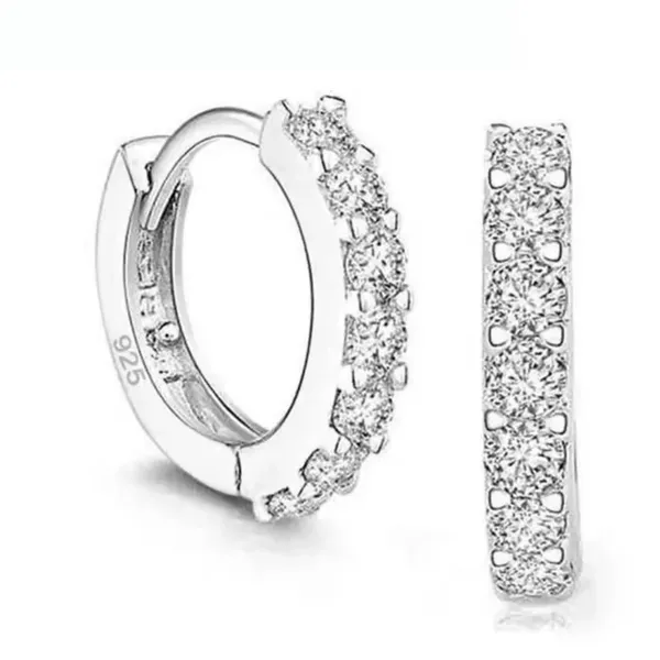 Huggie Hoop Earrings |‎ 925 Sterling Silver - Image 2