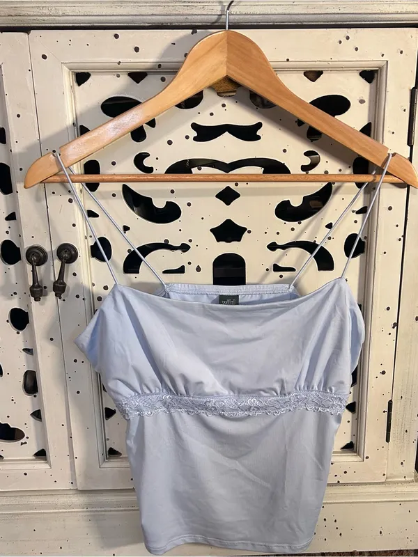Wild Fable Light Blue Women's Lace-Trim Cami Top - Image 2
