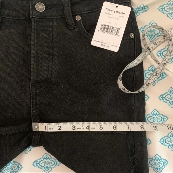 Free People Shorts Avery‎ Denim Black Ash 24 25 NWT - Image 15