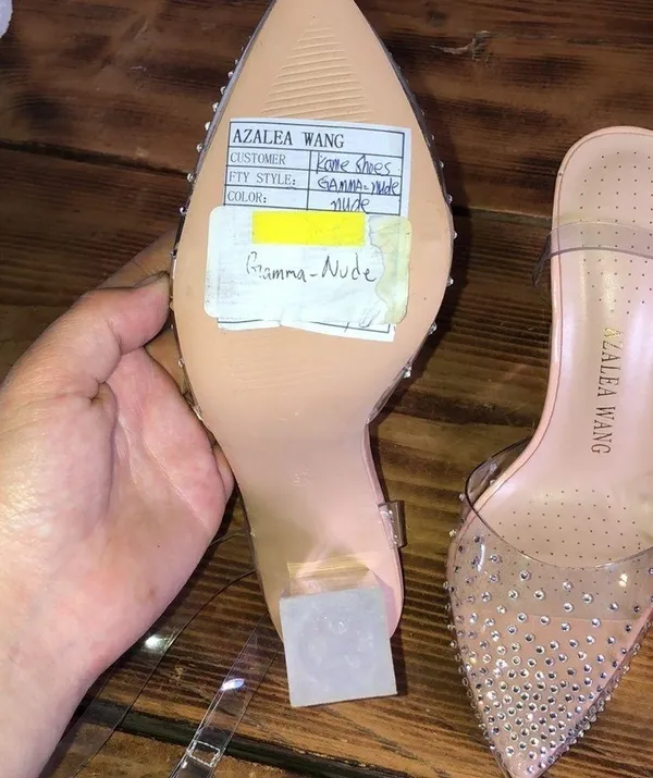 Azalea wang gamma nude PVC heels wedding heels formal wide heels 37 rhin… - Image 8