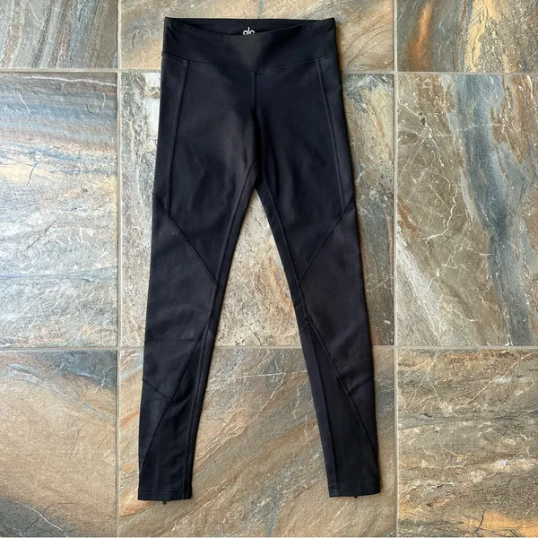 Alo Yoga Undertone Legging Two Tone Black Ankle Zipper Women's Size XS - Image 5