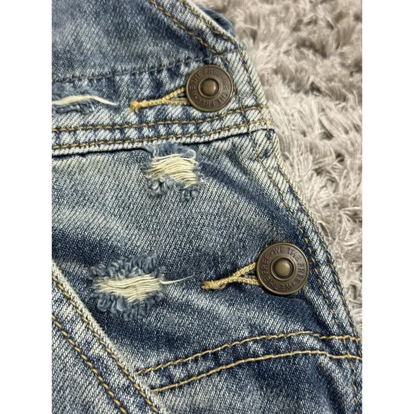 Free People We The Free Women’s Baxter Denim Dress Overall Jumper Grunge Size S - Image 5