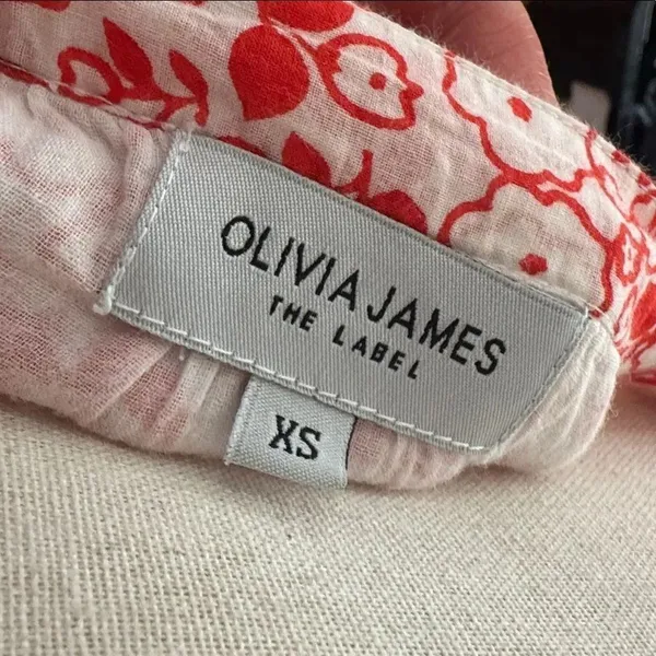 Olivia James Red White Floral Mini Dress XS - Image 4