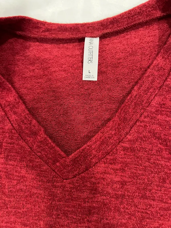 Red Sweater Dress Size L - Image 2