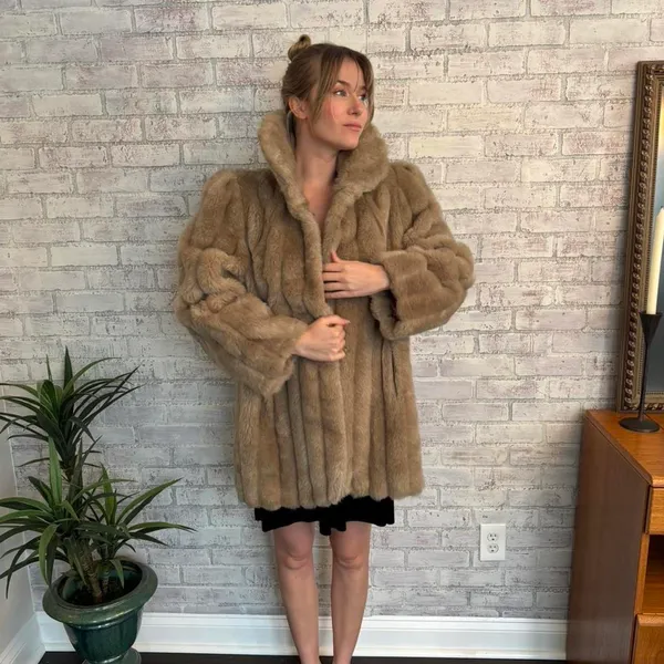 Vintage 80s Faux Jordache Fur Coat - Image 2