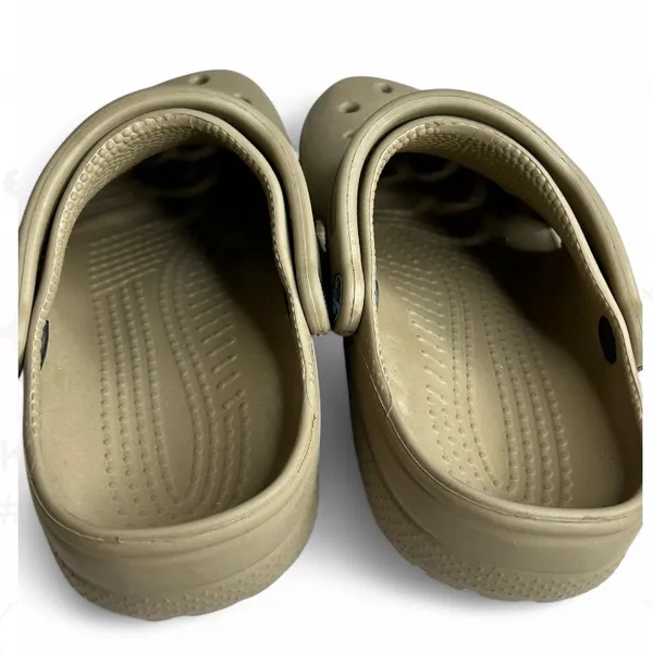 CROCS unisex basic Classic Sandals Clogs Shoes Beige/Tan Size W6-7 M 4-5 - Image 5