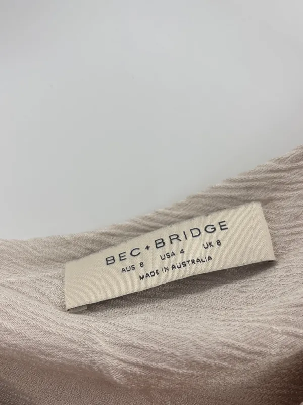 Bec & Bridge Sol Asymmetrical Dress in Sand AU8/US4 - Image 5