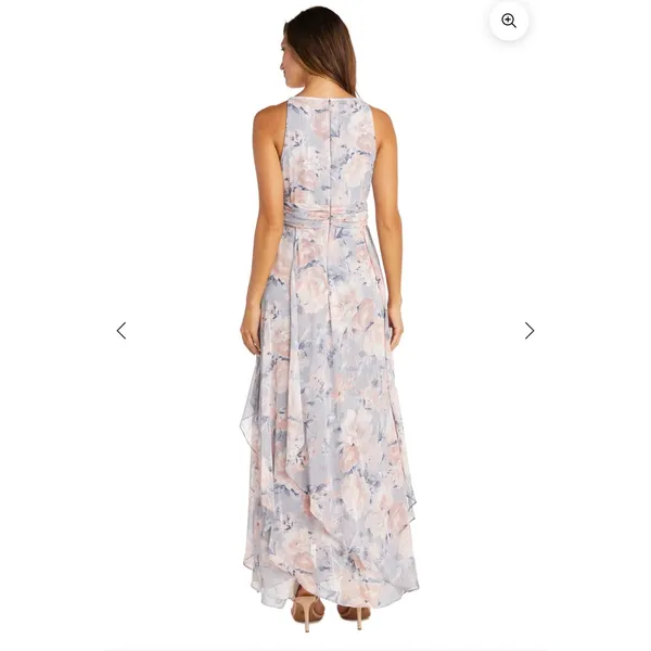 NEW R&M Richards 9218 Floral Long Dress Halter Maxi Dress Size 16 - Image 3