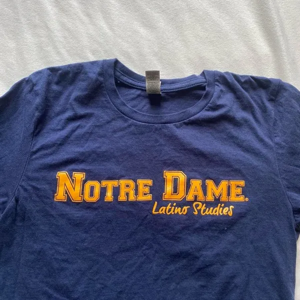Notre Dame navy blue and yellow shirt - Image 2