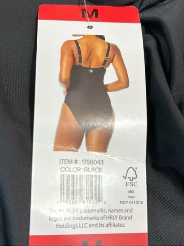 hurley modest one piece ladies swimsuit UPF 50+ Sun Protection.size medium - Image 4